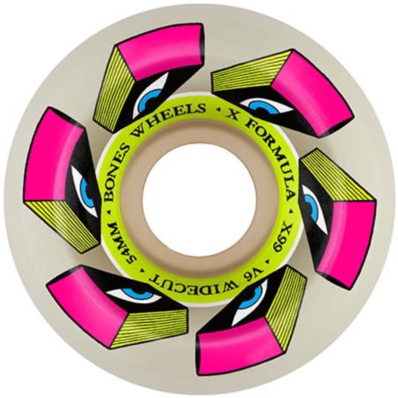 Bones Wheels Look Book V6 Widecut X-Formula 99A Wheels White 53mm