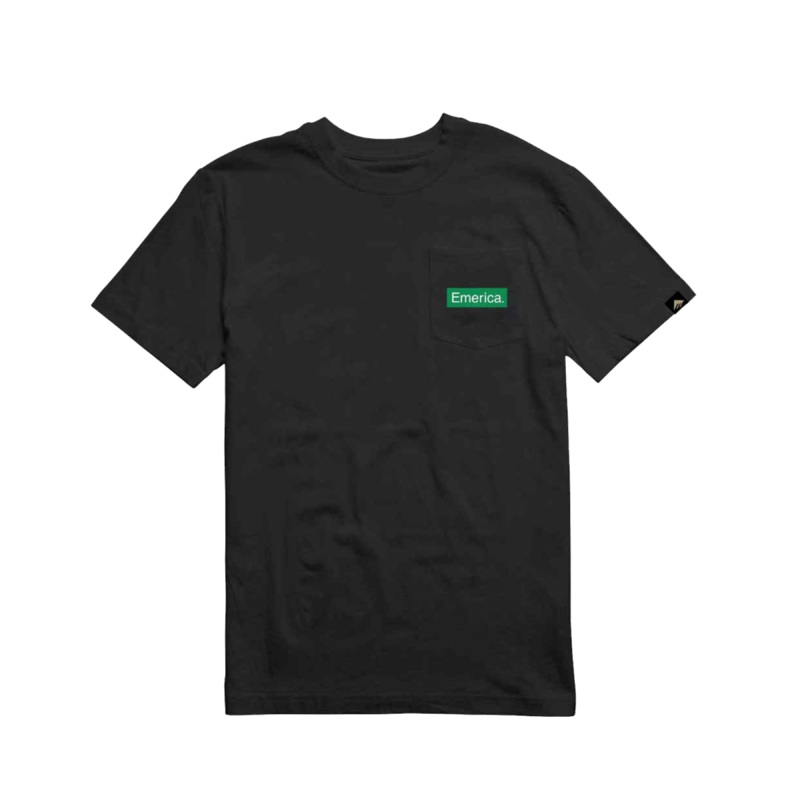Emerica Pure Triangle Pocket Tee – Black Small