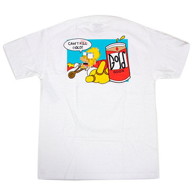 Gold Wheels Duff T Shirt White Large