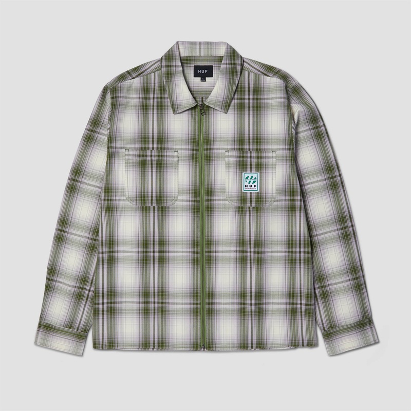 HUF Fillmore Plaid Shacket Leaf Small