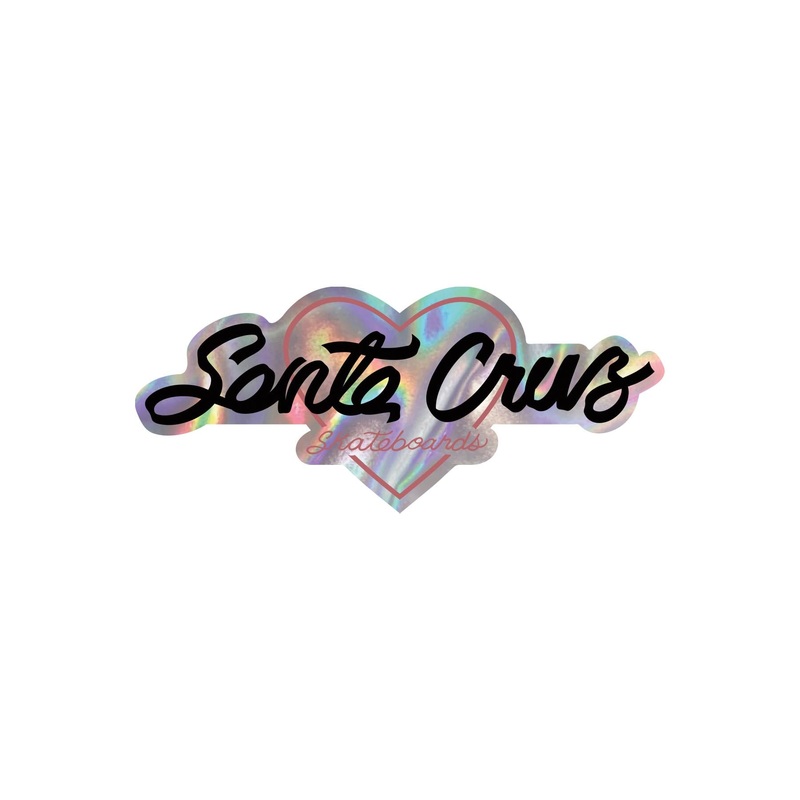 Love Script Holographic 4.5in Santa Cruz Stickers (25 Pack) Holographic No Size