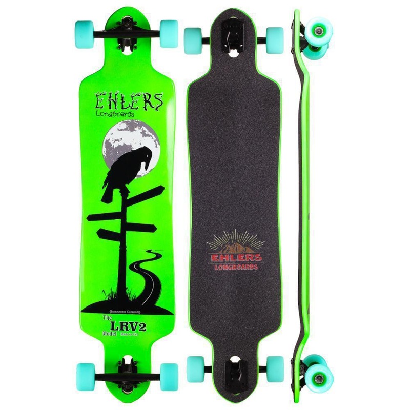 LRV2 Green 40 inches Drop Down Drop Through Longboard Complete