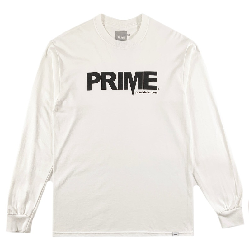 PRIME DELUX OG PREMIUM LONG SLEEVE T-SHIRT – WHITE / BLACK S