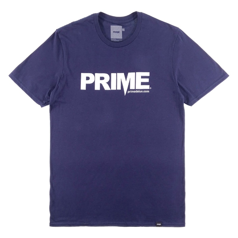 PRIME DELUX OG PREMIUM SHORT SLEEVE T-SHIRT- NAVY / WHITE S