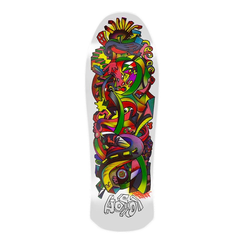 Santa Cruz Hosoi Picasso Deck White Green Multi – 10.26″