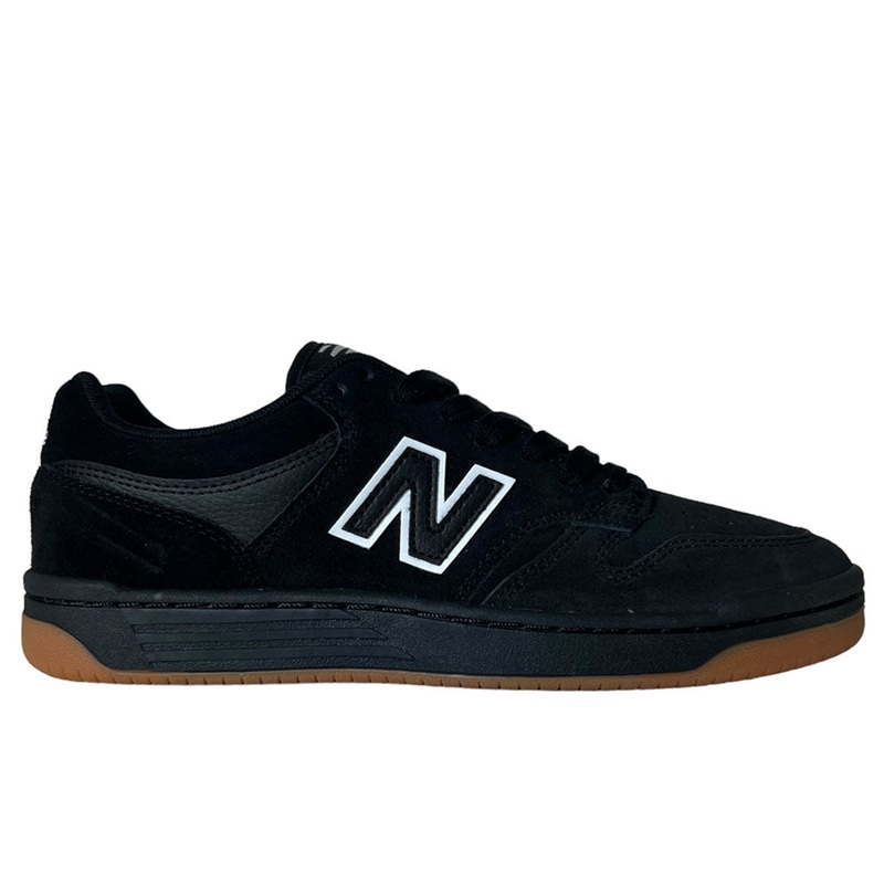 480 SBW New Balance Numeric Shoes  Suede Black White 7