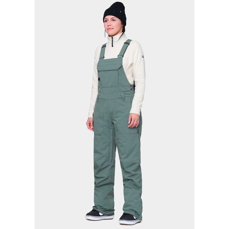 686 Women’s Black Magic Insulated Snow Bibs 2024 X-Small Cypress Green Jacquard