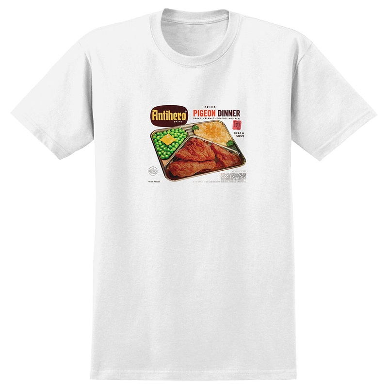 Anti-Hero Pigeon Dinner T Shirt White Medium