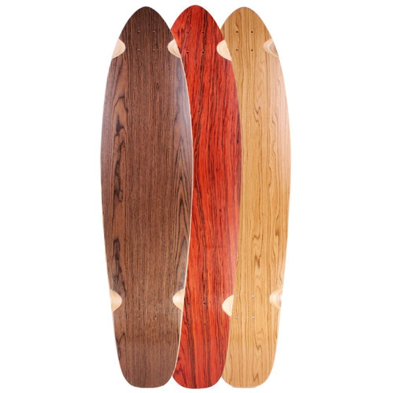 Blank Kicktail 40″ Speciality Wood Longboard Deck Olive Wood