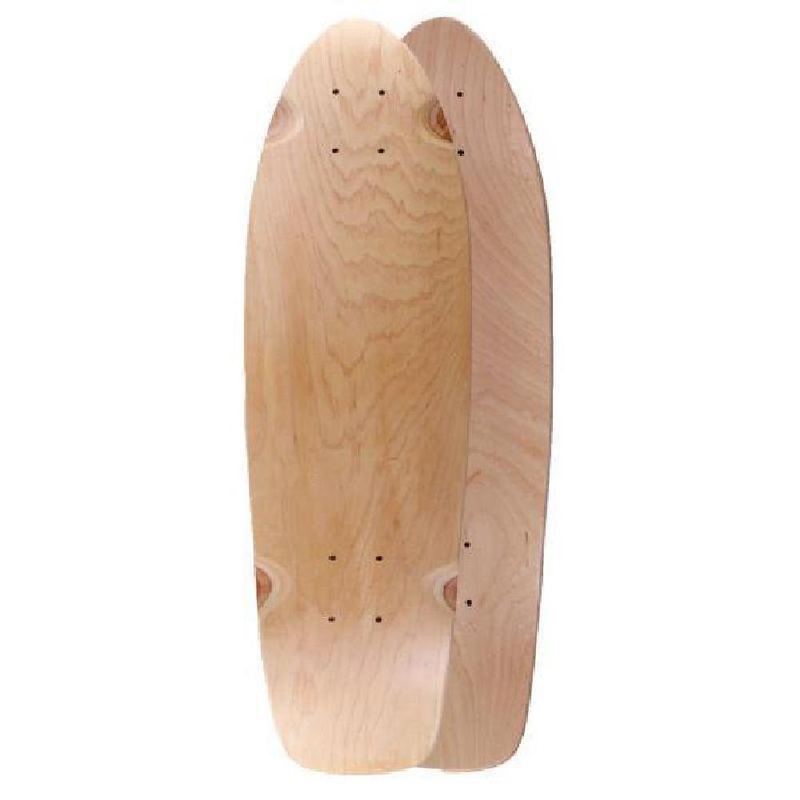 Blank Mini Kicktail Natural 27″ Longboard Deck Deck