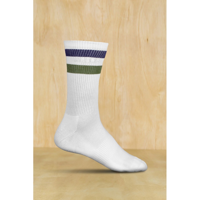 Good Times Vintage Stripes Socks – Blue Green OS Blue Green