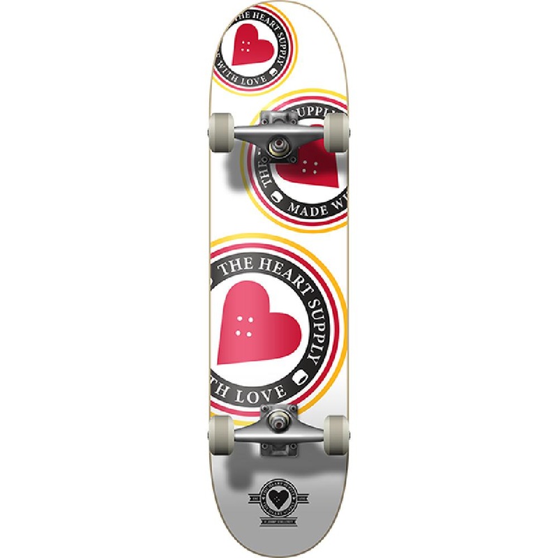 Heart Supply Orbit Logo White 7.75″ Skateboard Complete