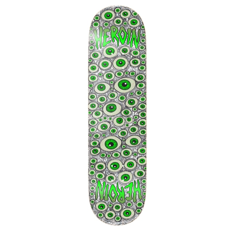 Heroin Team Holographic Eyes 8.25″ Symmetrical Skateboard Deck 8.25″