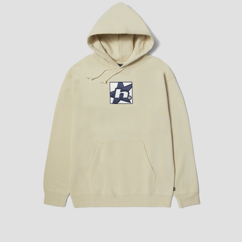 HUF H Star Pullover Hood Stone Small