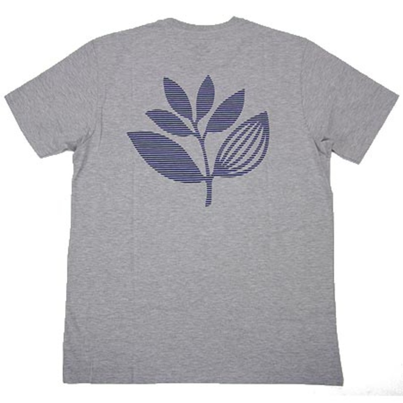 Magenta Striped T Shirt Heather Grey Extra Large