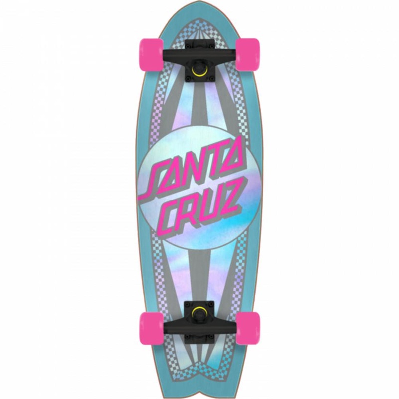 Santa Cruz Prismatic Dot Shark 28″ Cruiser Longboard Complete