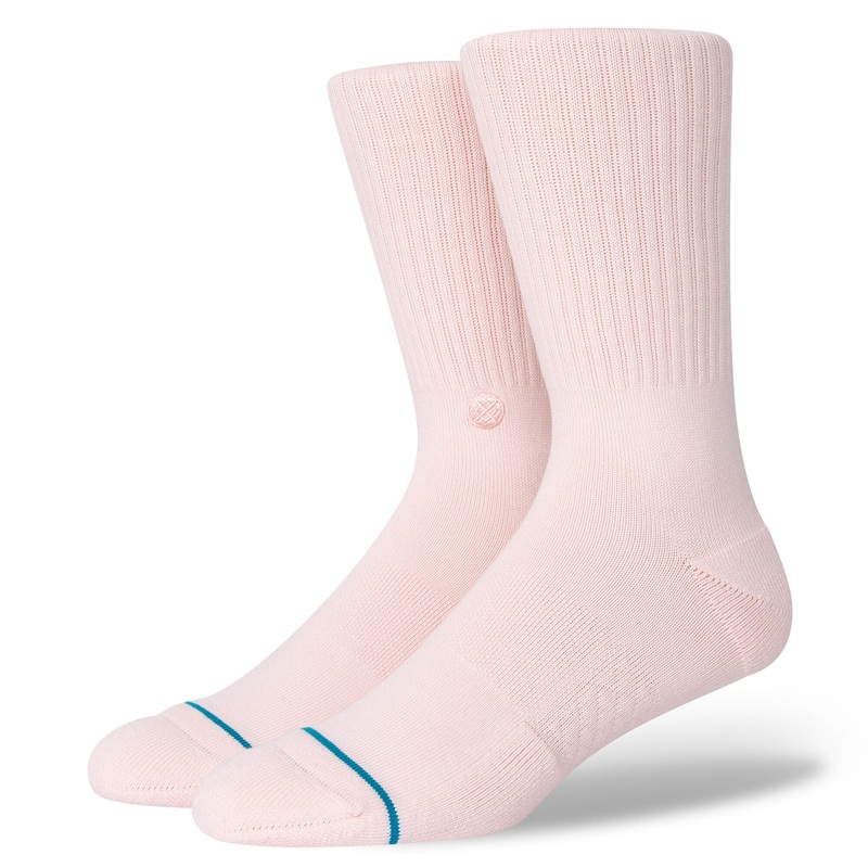 Stance Icon Crew Sock Pink S :: Men 3-5.5/ Women 5-7.5