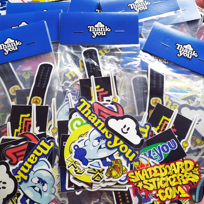 Thank You Skateboards Sticker Pack – 18 Skate Stickers