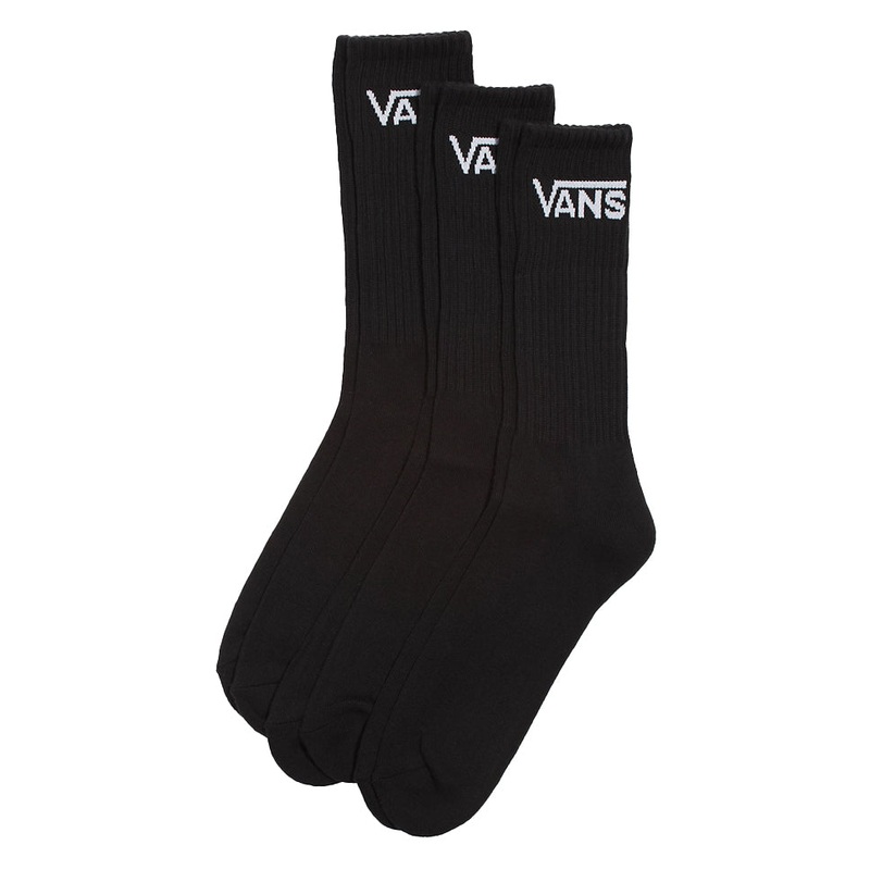 Vans Classic Crew 3-Pack Socks Black 9.5-13