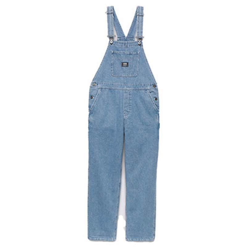 Vans Womens Ground Work Denim Overalls Stonewash Extra Small