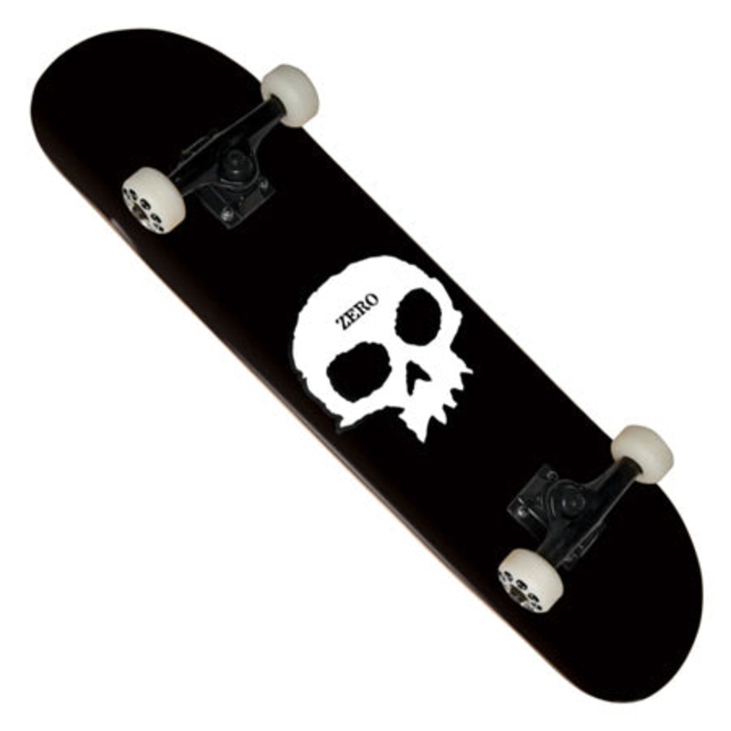 Zero Single Skull Complete Skateboard Black/ Black Trucks 8 X 31.6 WB:14
