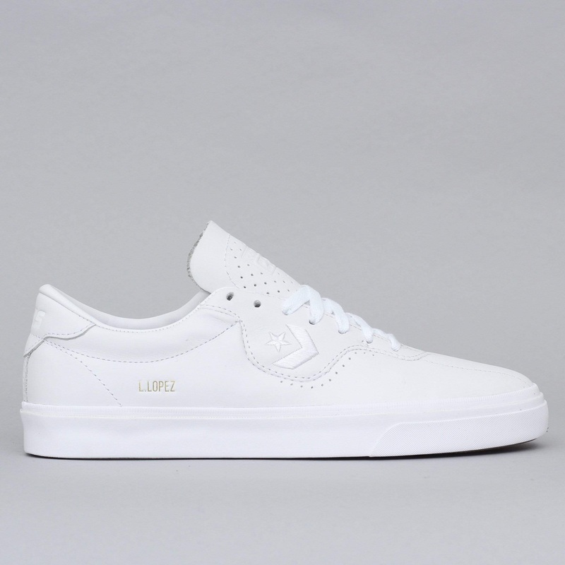 Converse Louie Lopez Pro Leather OX Shoes White / White / White UK7