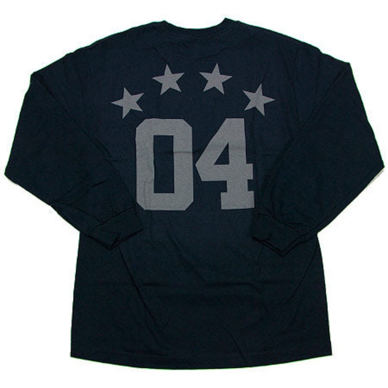 Fourstar Athletic Long Sleeve T Shirt Navy Medium