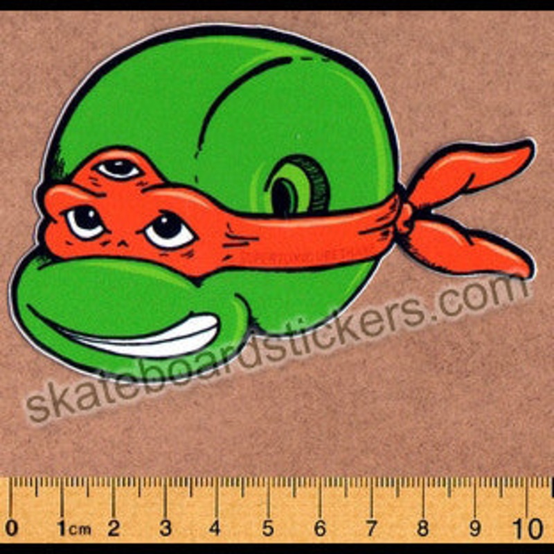 Super Toxic Urethane – Ninja Turtles Skateboard Sticker Orange