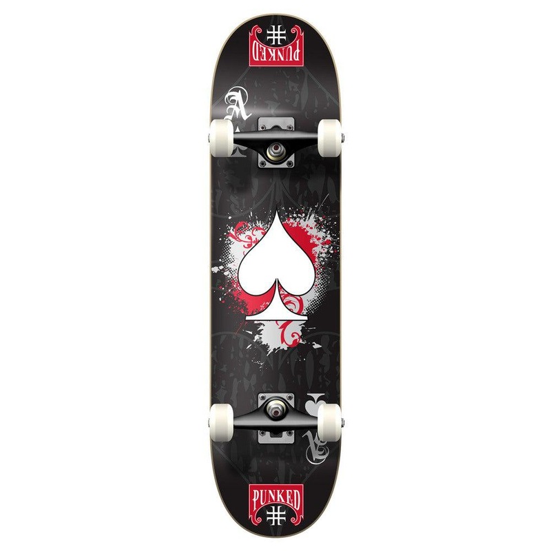 Yocaher Graphic Complete 7.75″ Skateboard – Ace Black Complete