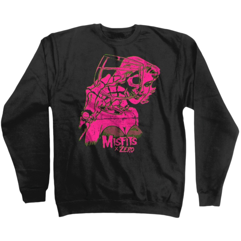 ZERO X MISFITS DIE DIE CREW NECK SWEATER BLACK S