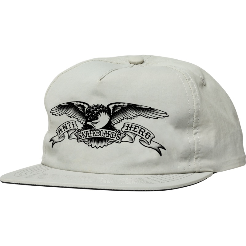 Anti Hero Basic Eagle Snapback Hat – Lt. Grey