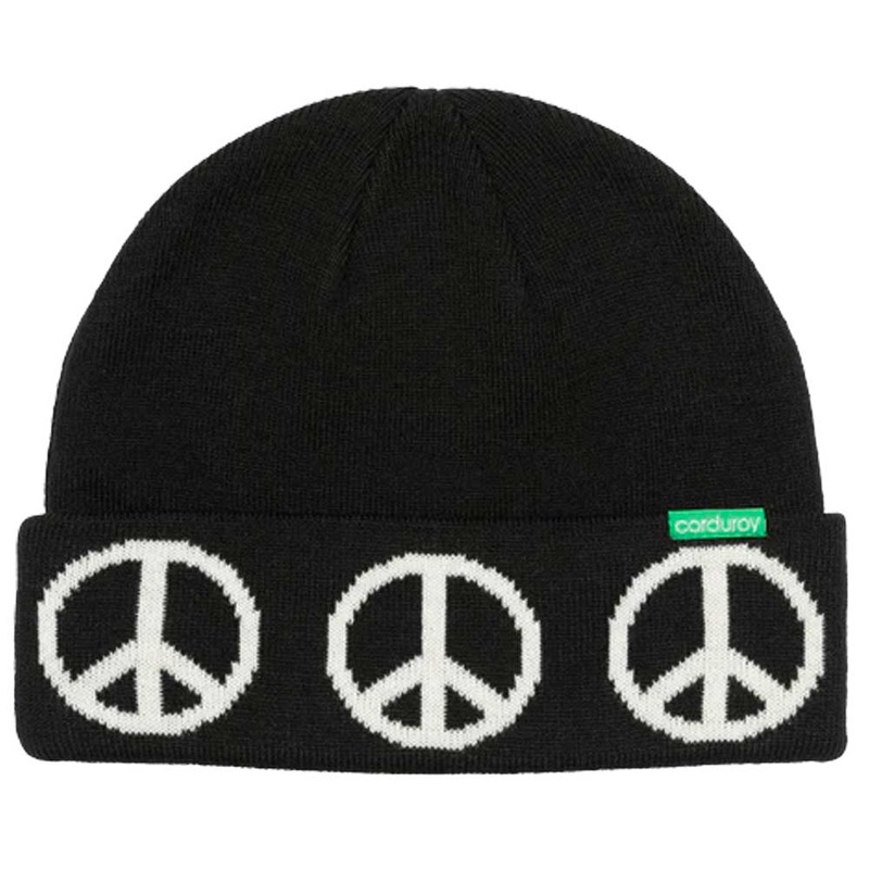 Corduroy One World Beanie – Black Black