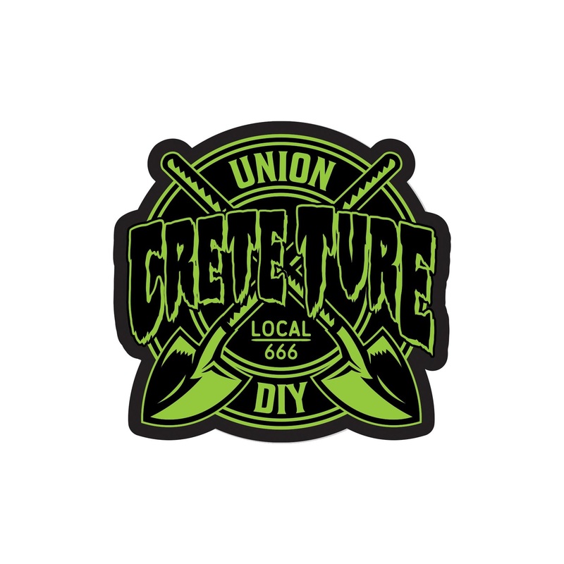 Crete-Ture DIY 4in Creature Stickers (25 Pack) Green/Black 4.08 in