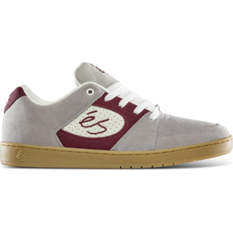 eS Accel Slim Grey/Burgundy Skate Shoes 8.5