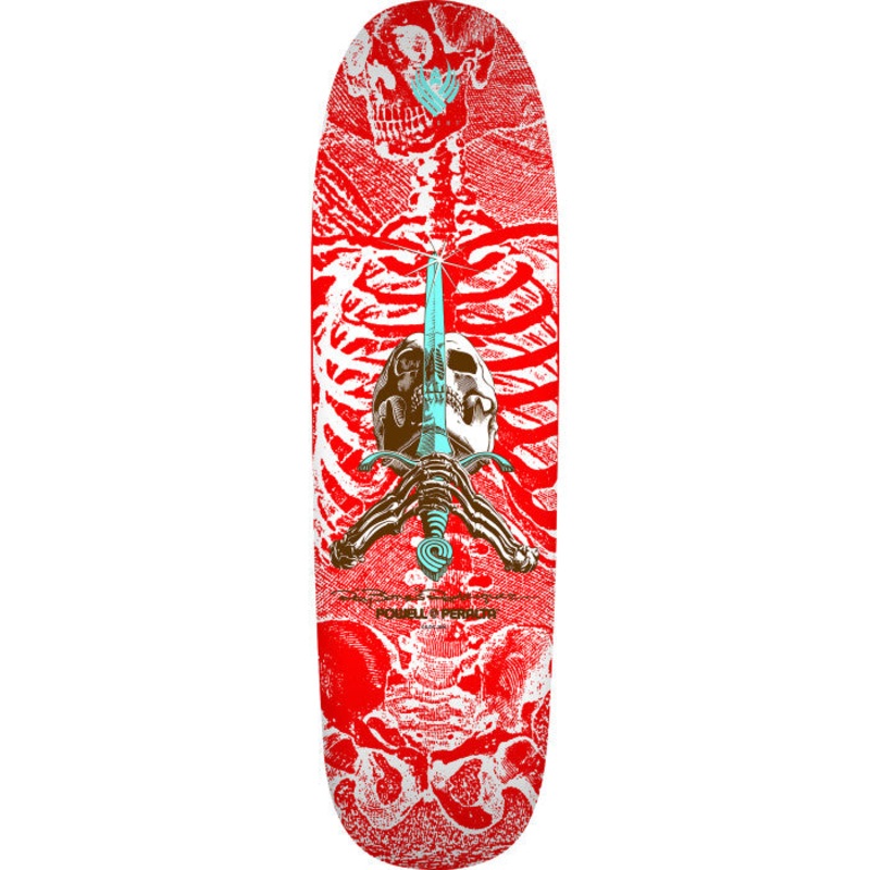 Powell Peralta Rodriguez Skull & Sword 5 FLIGHT Skateboard Deck Red/Wht 9.26 x 32 9.26 X 32