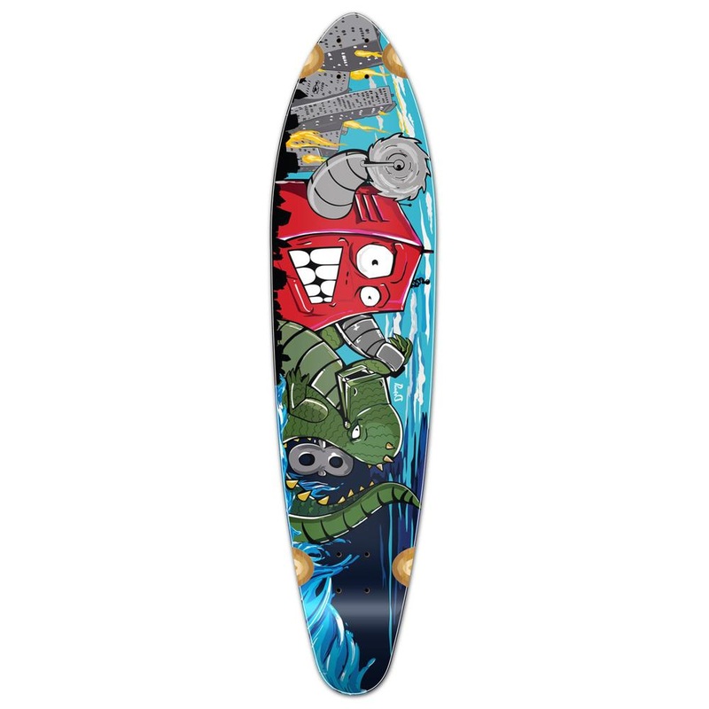 Punked Kicktail Robot Longboard Deck Deck