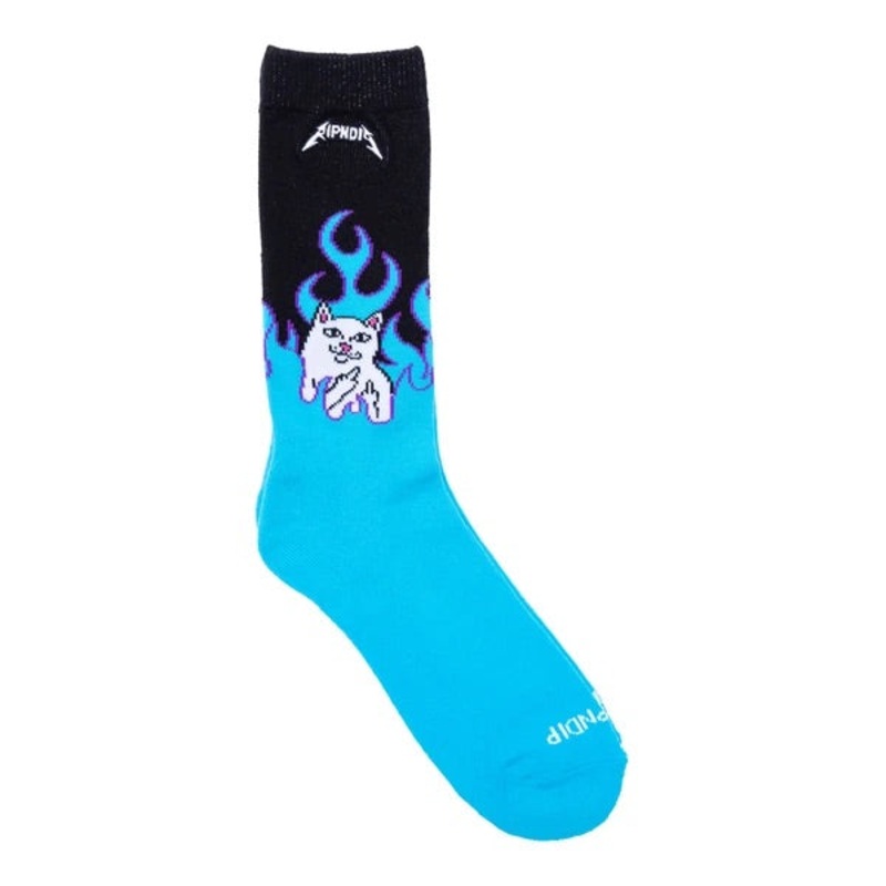 Rip N Dip Welcome To Heck Socks (Electric Blue) OS