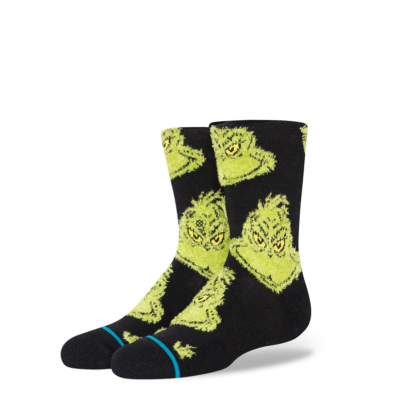 Stance Mean Ones Kids Crew Socks Black Large