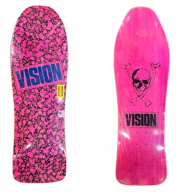 Vision Punk Skulls reissue skateboard Deck Modern Concave – PINK STAIN
