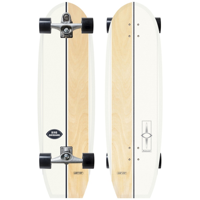 Carver x Bing Continental Surfskate 37″ Longboard with C7 Raw Trucks