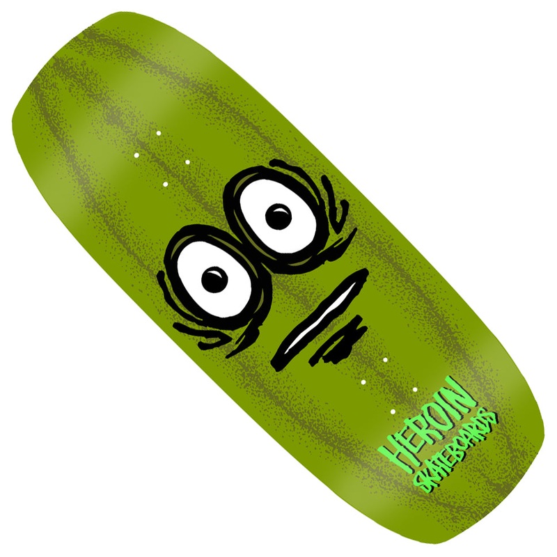 Heroin Skateboards The Pickle Deck Green 12 x 31.8