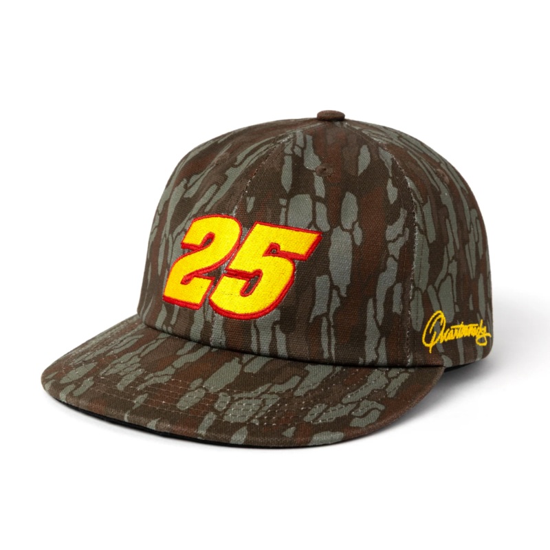 Quartersnacks Racer Hat Black/Green Bark Camo