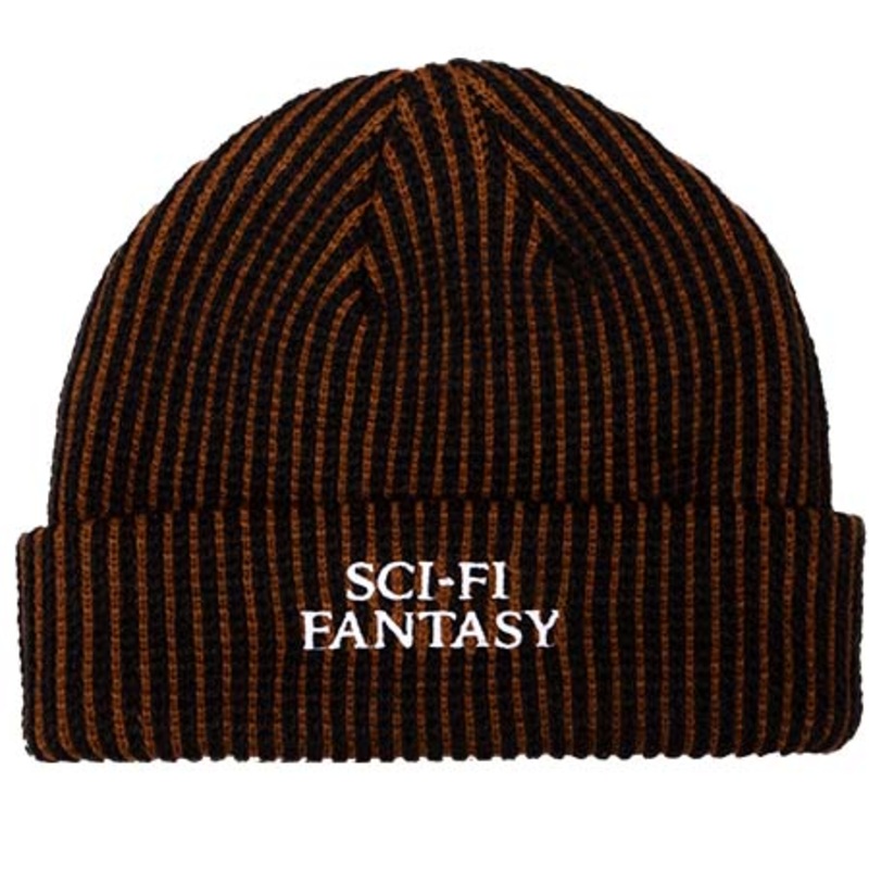 Sci-Fi Fantasy Logo Beanie Brown/ Black One size fits all