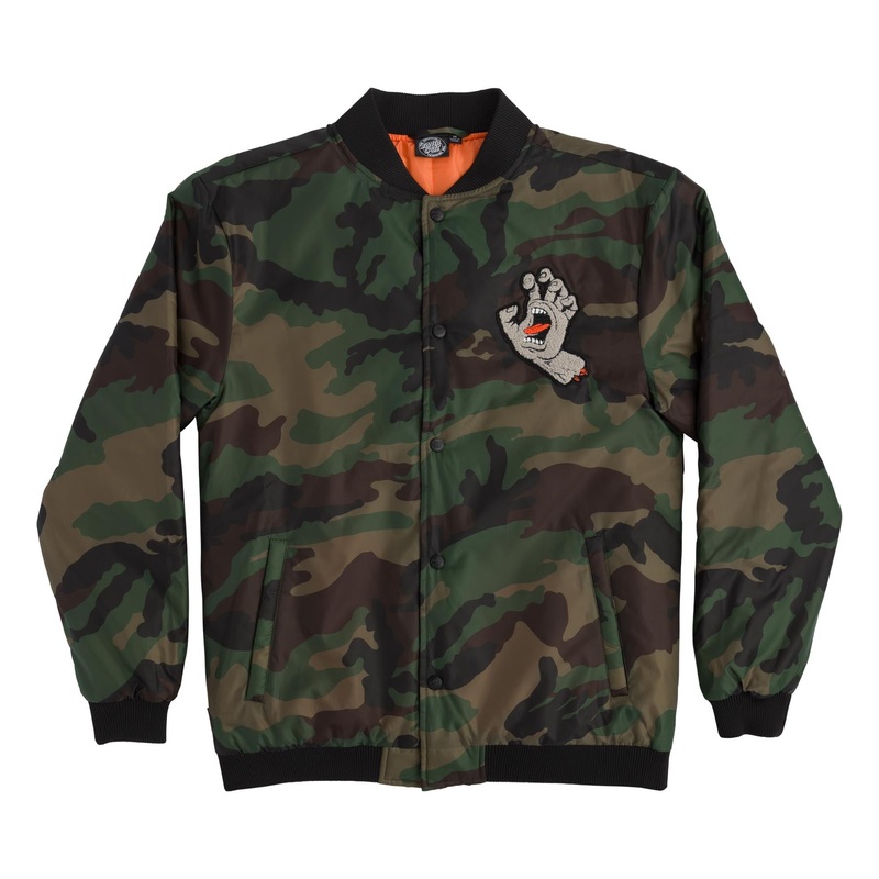 Screaming Hand Mens Santa Cruz Stadium Jacket Camo S