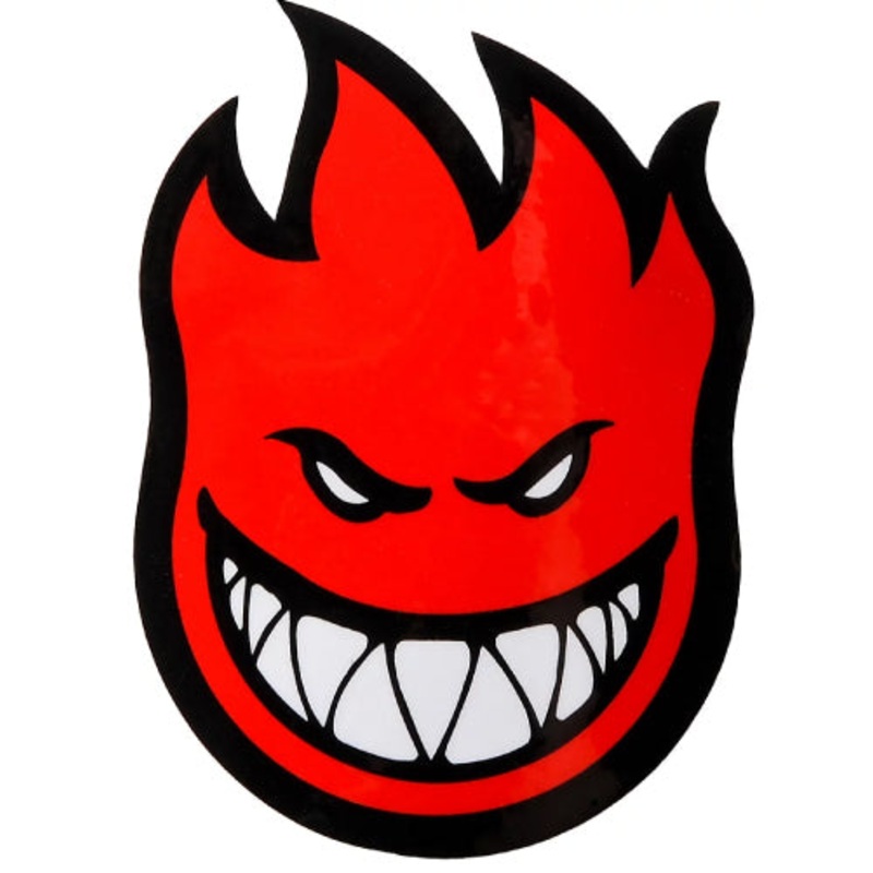 Spitfire HUGE Bighead Fireball Sticker 24″ Red