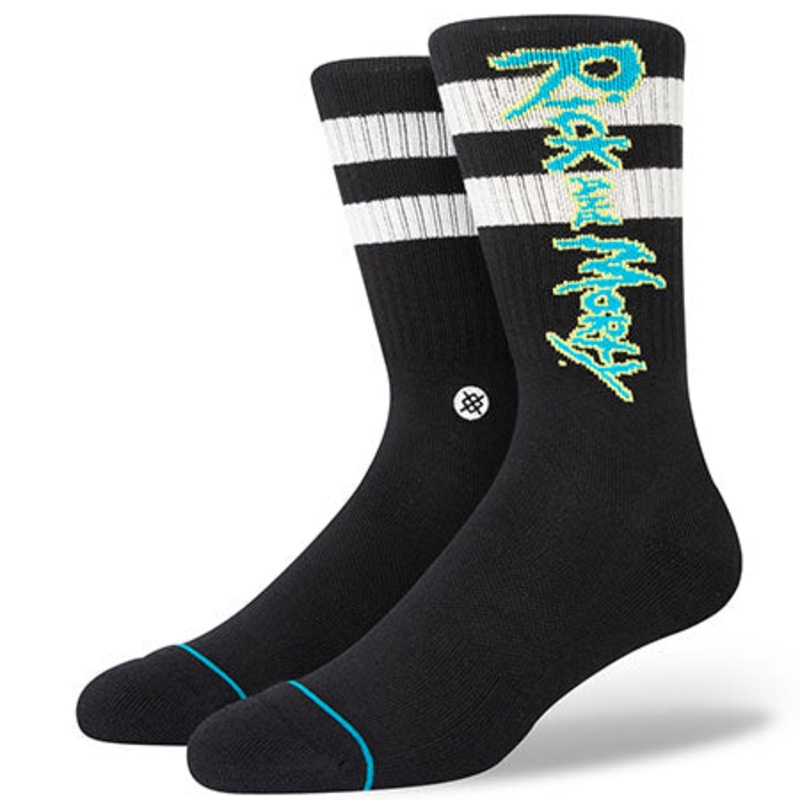 Stance Rick and Morty Crew Socks Black Large
