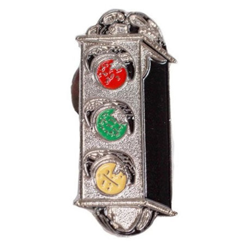 Traffic Skateboards Light Crest Enamel Pin Multicolor 1.25″