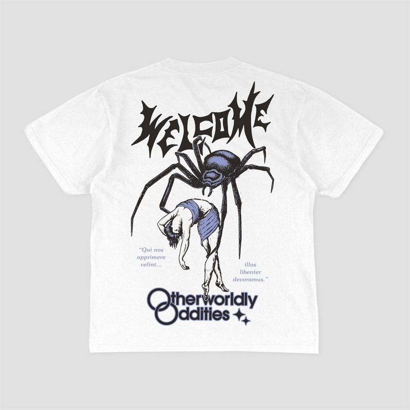 Welcome Widow T-Shirt White / Purple Small