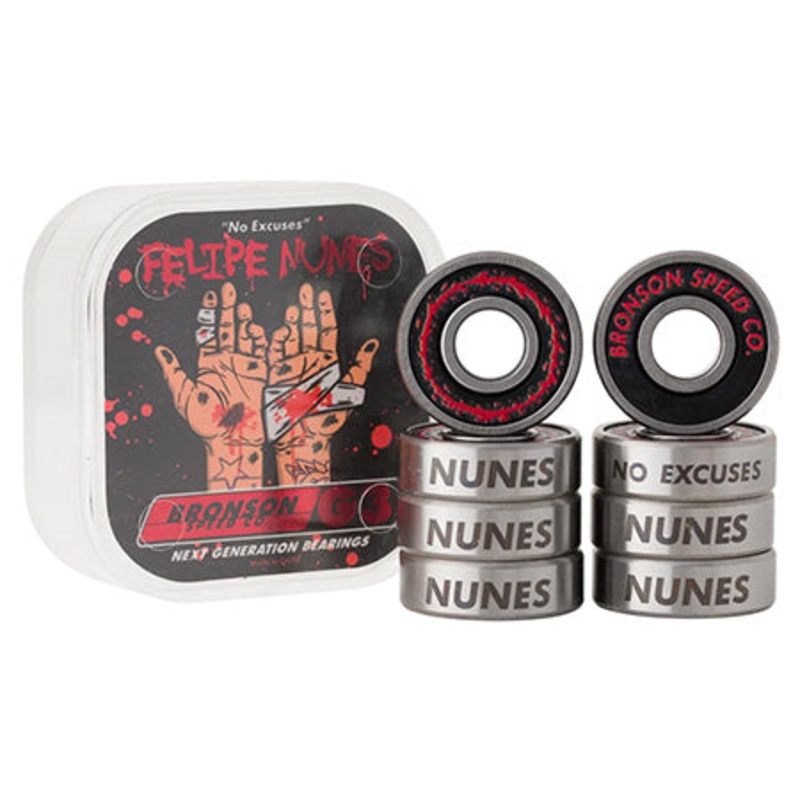 Bronson Speed Co. Felipe Nunes Pro G3 Bearings Black/ Red One size fits all