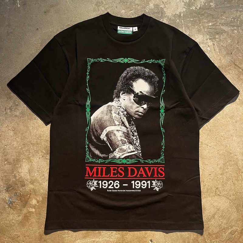Butter Goods – Miles Davis Thanks Tee – Black Medium